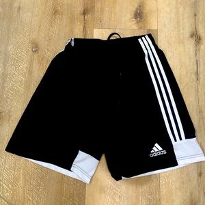 Adidas AEROREADY 3-Stripes 8-Inch Shorts in Black womens size medium